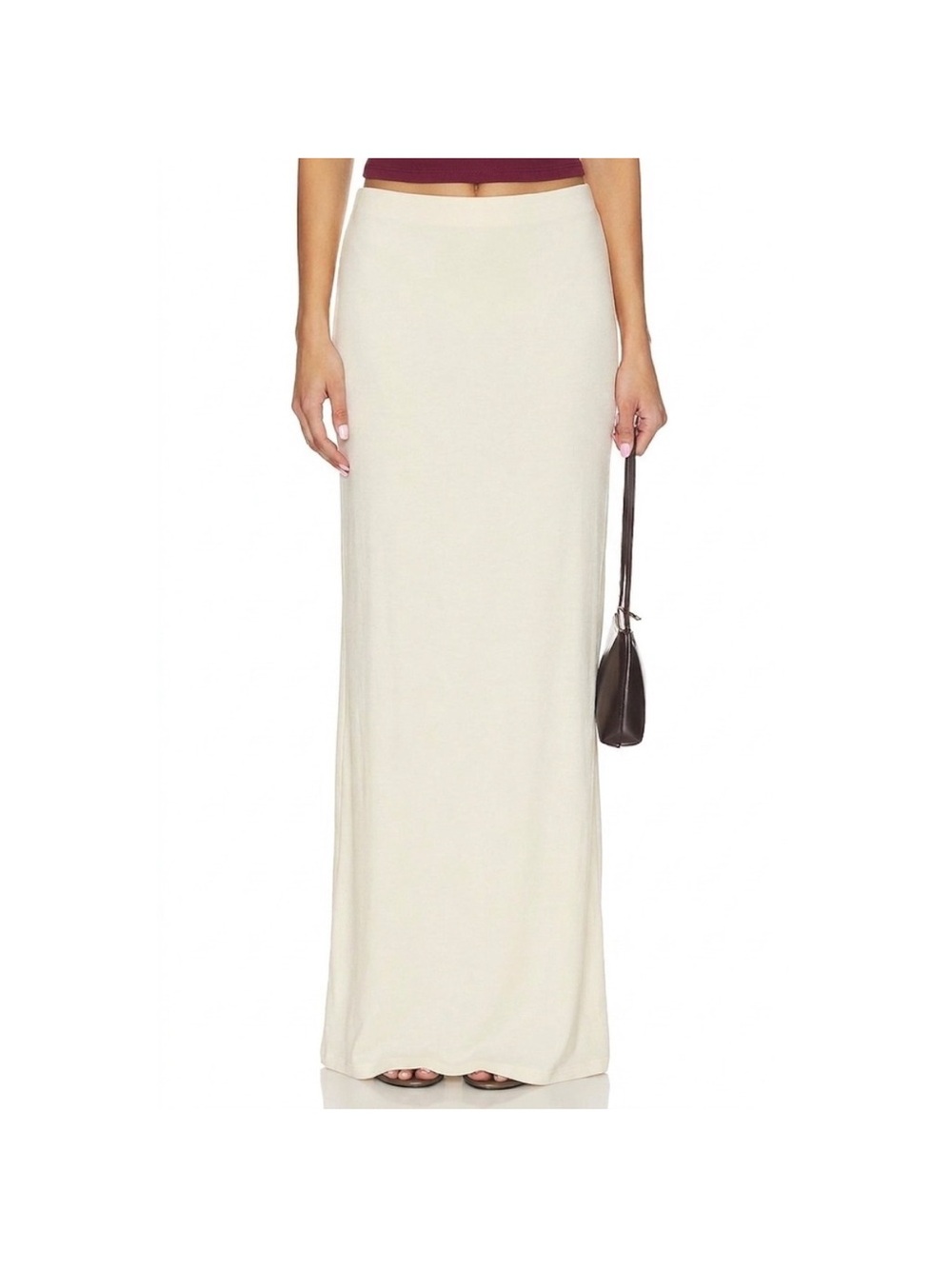 NWOT Enza Costa cream Maxi Skirt - cotton and cashmere small